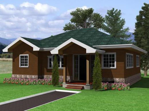 project of a house 8x10 single-storey of timber