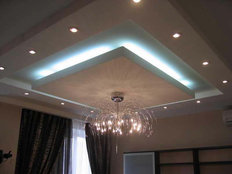 красивый подвесной потолок с подсветкой