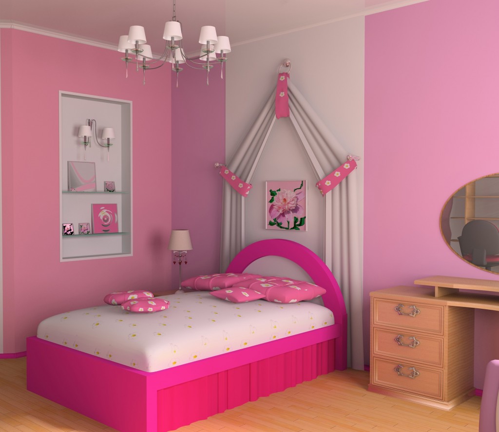 Розовые комнаты для детей