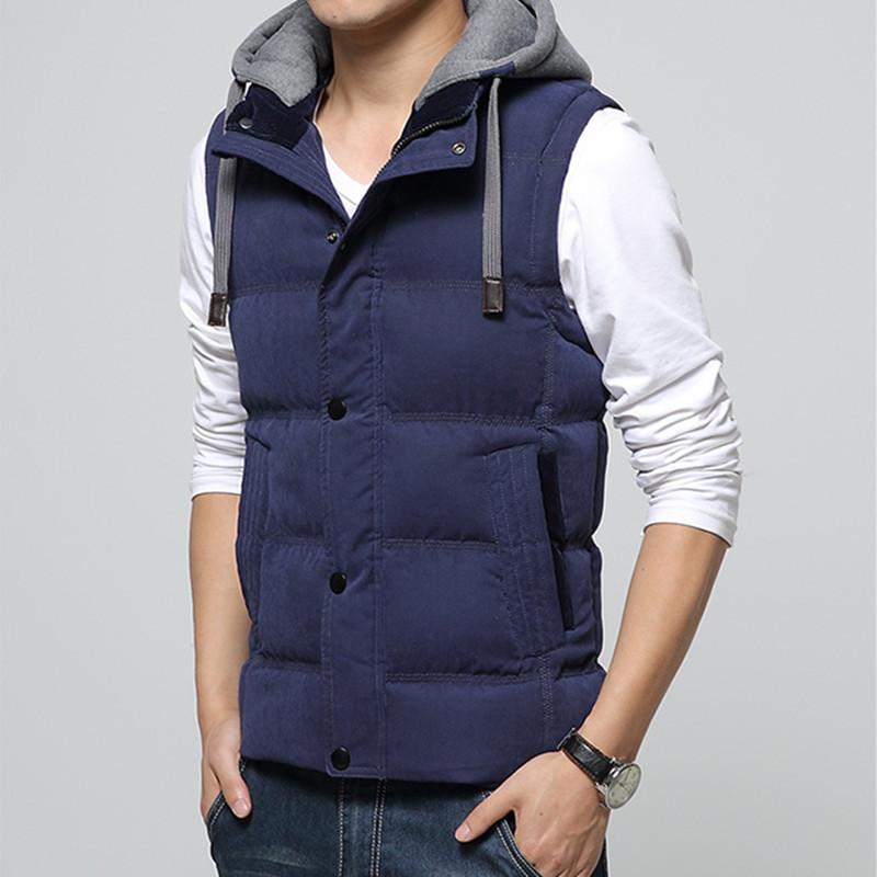 men's down vests with a hood