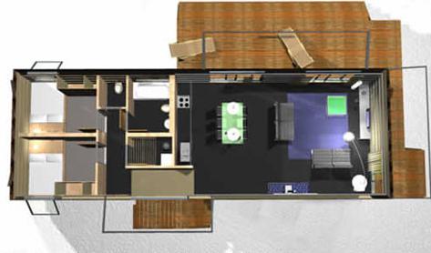 layout of the cottage