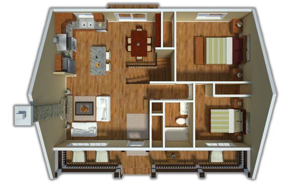 layout of a country house