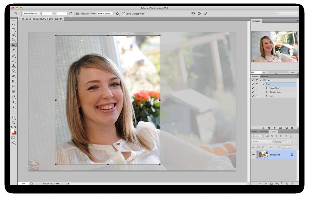 Фотошоп кадрирование изображения