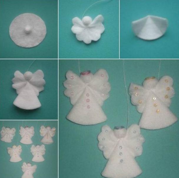 do-it-yourself angel from cotton pads