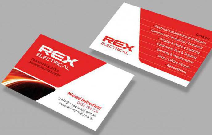 business card samples