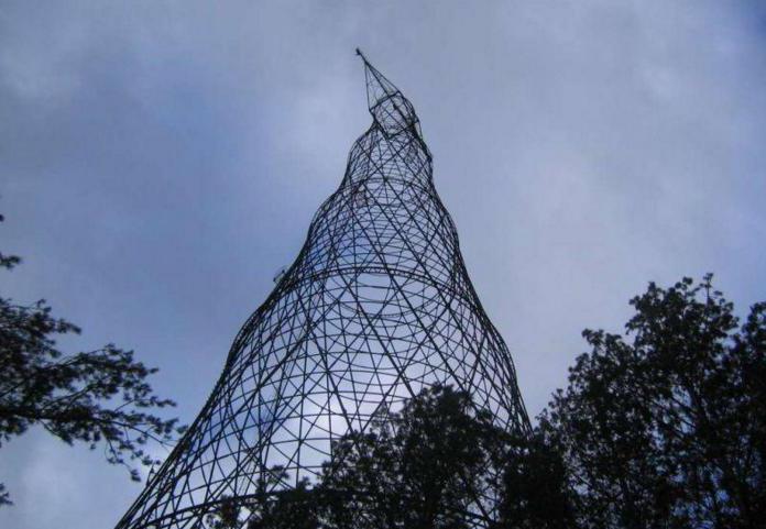 Shukhov tower on the ocean photo