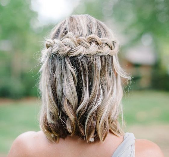 Back view: braid for medium hair