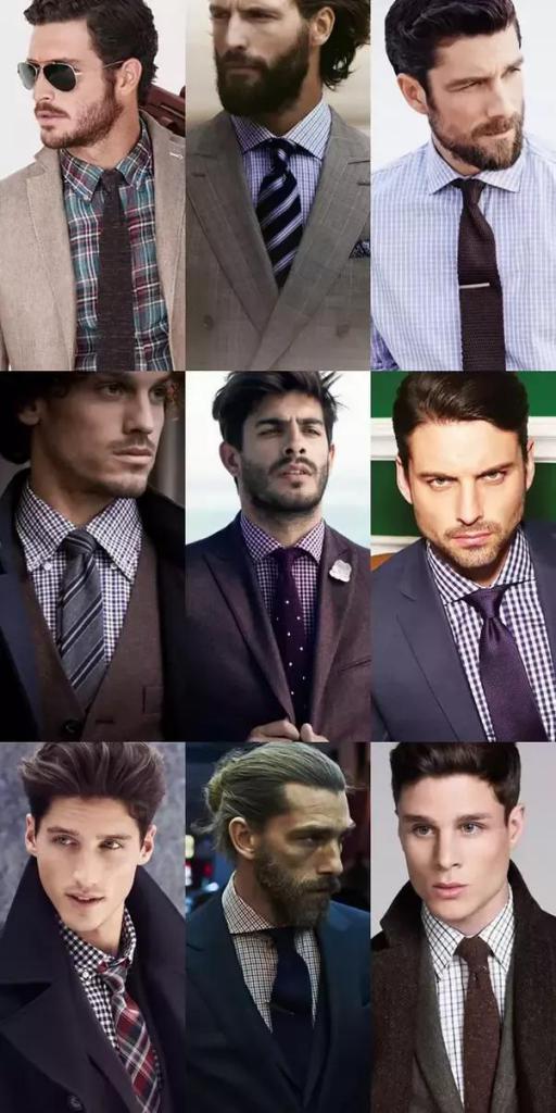 Мужчины в галстуках и пиджаках с разным рисунком