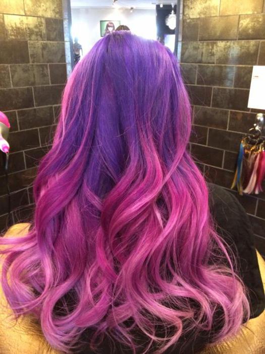 фиолетовые волосы тоникой