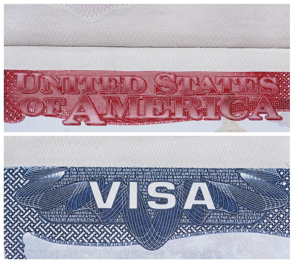 Как выглядит виза в США