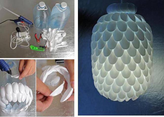светильник из пластиковой бутылки своими руками
