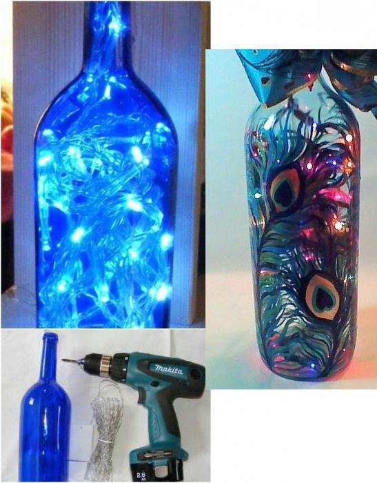 светильник из бутылки своими руками