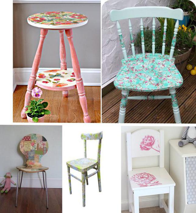 decoupage chairs photo