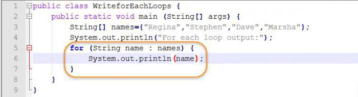 foreach java loop