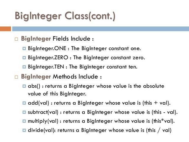 Biginteger java. BIGINTEGER методы. BIGINTEGER java примеры. BIGINTEGER.