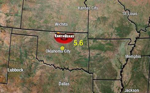 землетрясение в штате оклахома