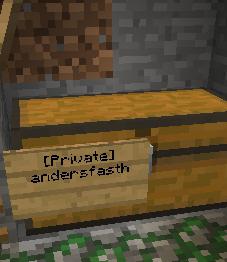 how to privatize a chest in minecraft