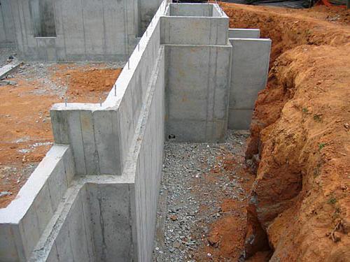 the depth of the foundation strip for the bath