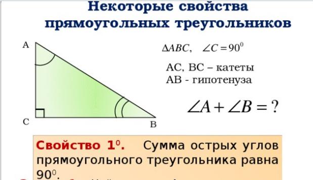 Гипотенуза треугольника