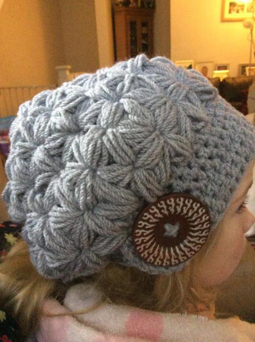 hat crochet star pattern