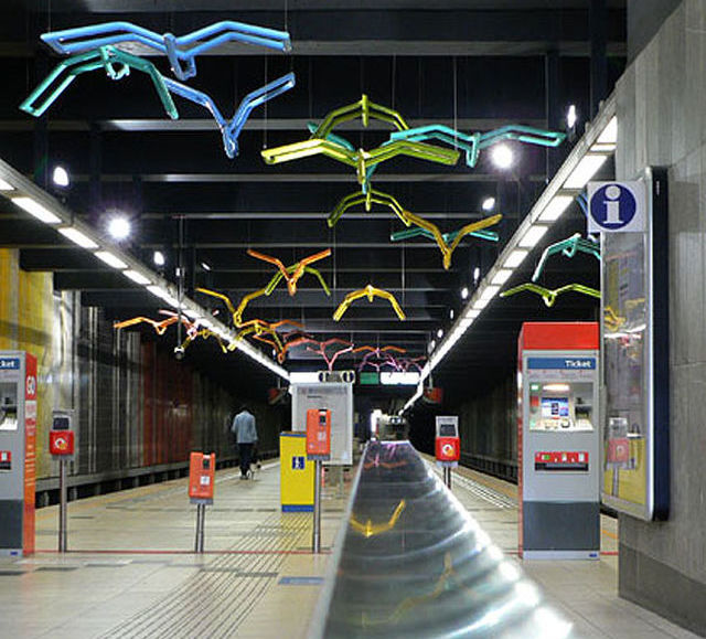 Brussels metro art