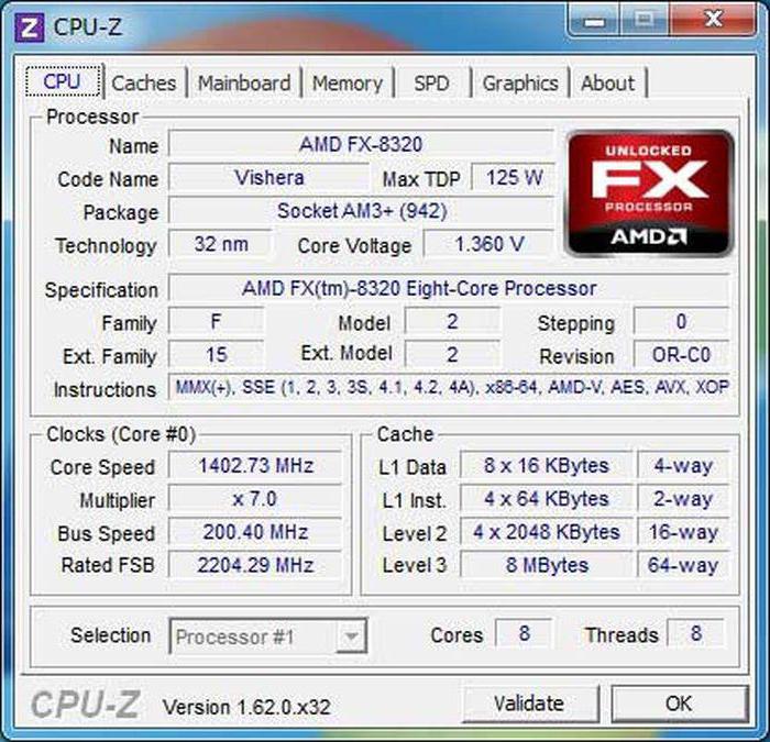 процессор AMD FX-8320 OEM 