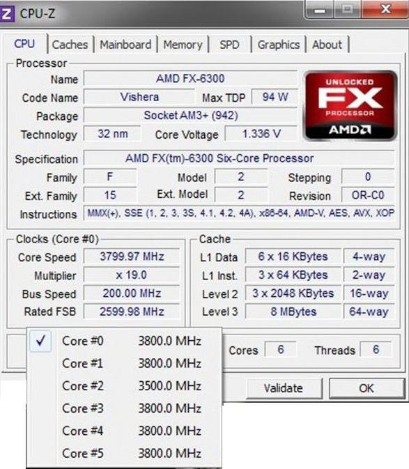процессор AMD FX-6300 