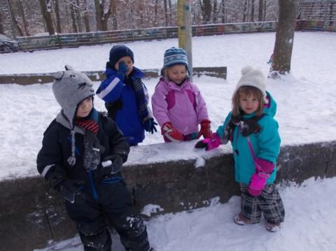 Winter decoration of the kindergarten