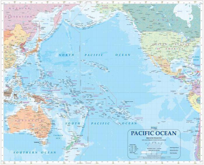 географическое положение тихого океана