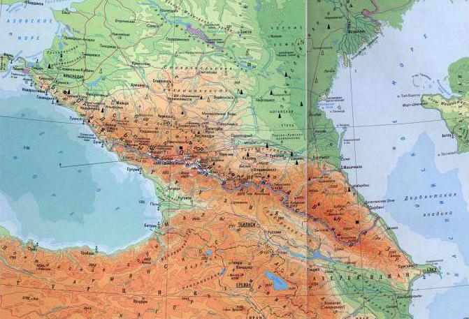географическое положение кавказских гор