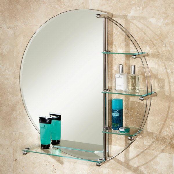 Зеркало для ванны с полочкой