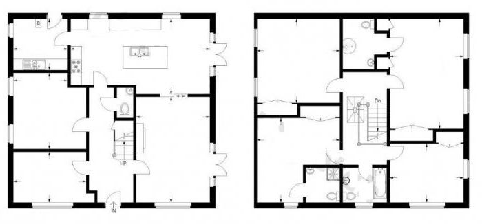 layout of a one-story house