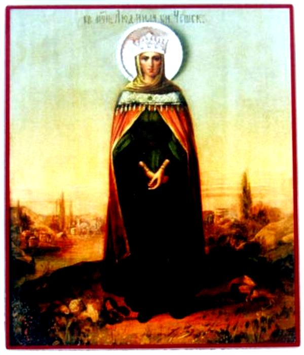 Католическая икона св. Людмилы