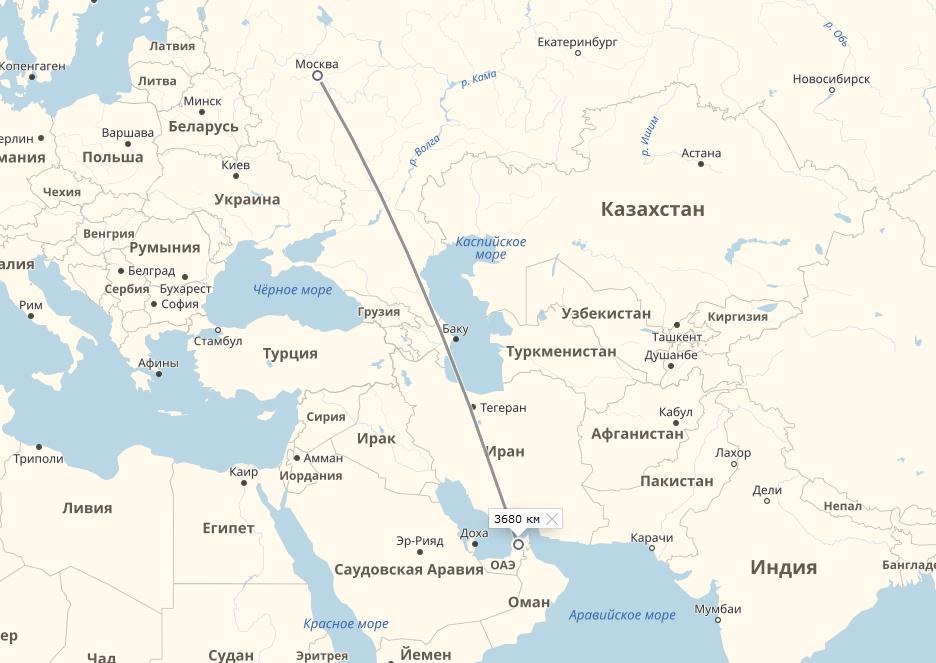 Москва дубай сколько часов. Маршрут полета самолета Москва Дубай. Маршрут рейса Москва Дубай на карте. Траектория полета Москва Дубай. Москва Дубай перелет на карте.