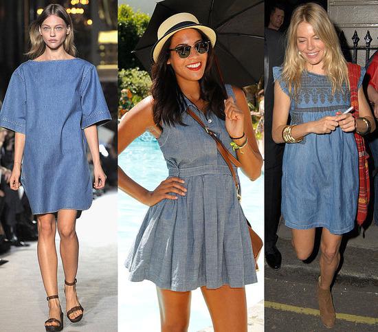 denim dress with what to wear