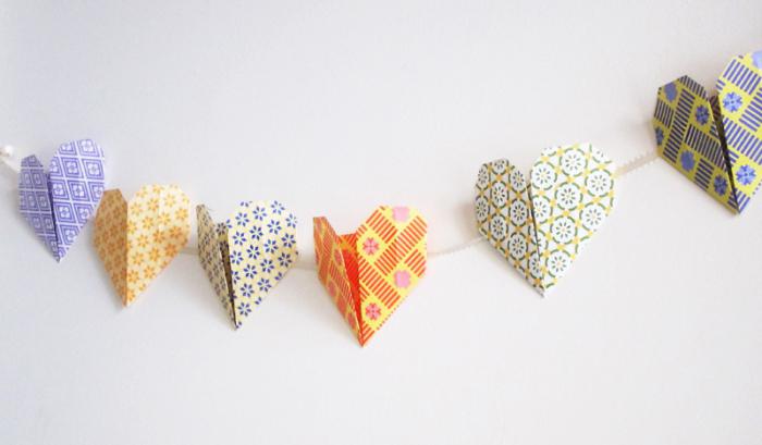 валентинка оригами схема