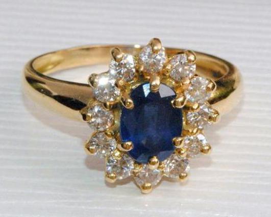 silver sapphire ring