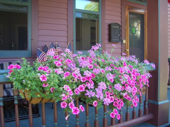 balcony flower boxes with fastening