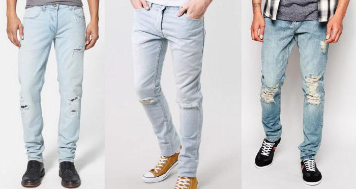 рваные зауженные джинсы мужские