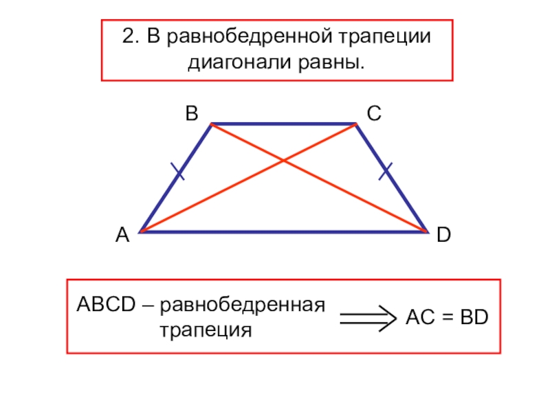  площадь трапеции через диагонали