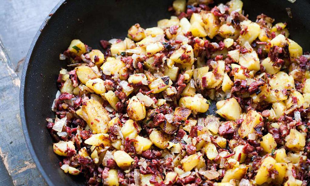 how to fry potatoes with meat