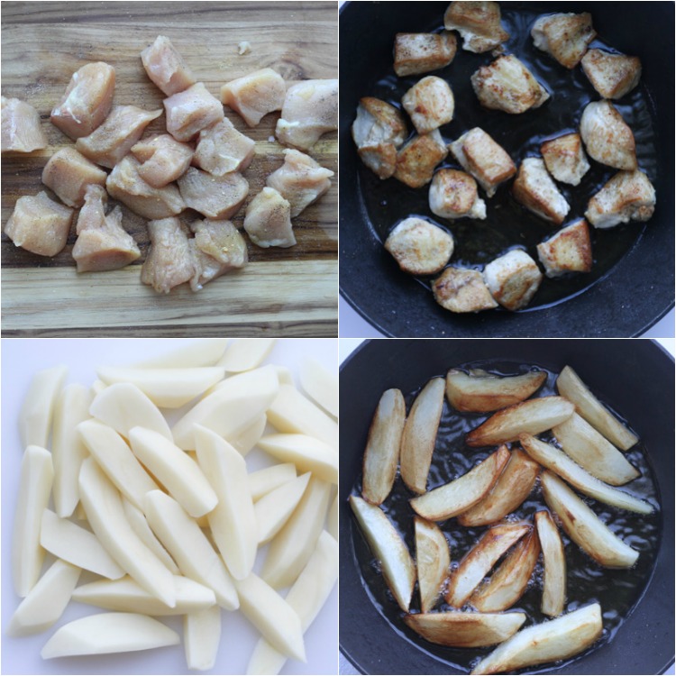 жареная картошка с мясом на сковороде рецепт