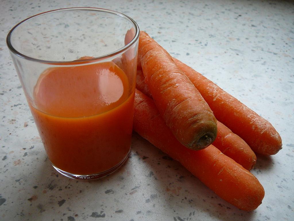 калорийность морковного сока свежевыжатого со сливками