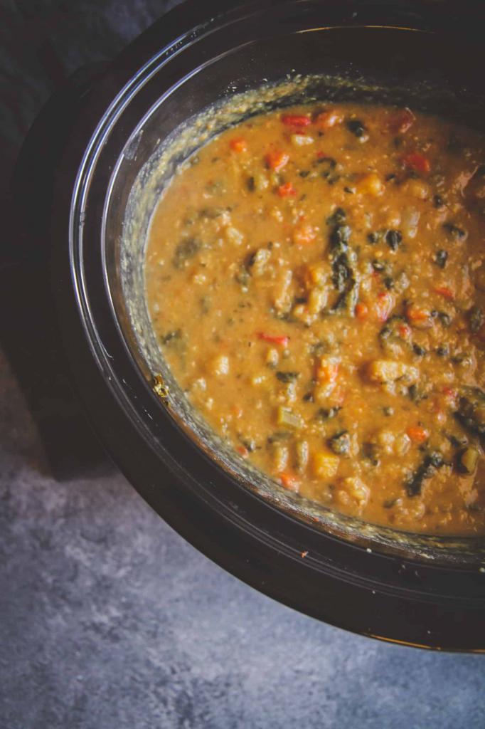 redmond lentil soup in a slow cooker