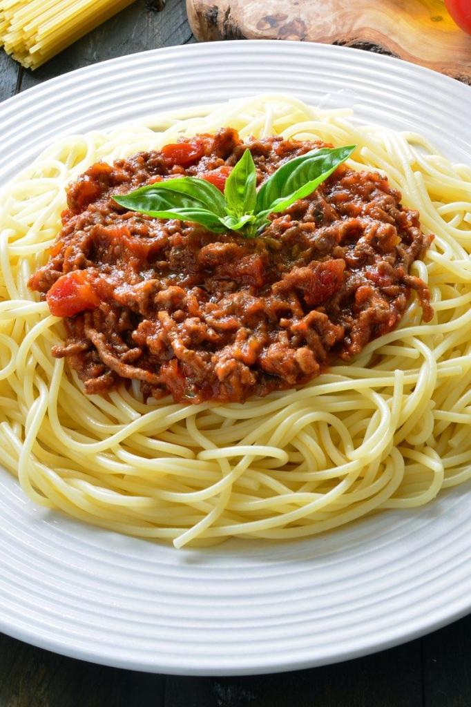 Спагетти по флотски фото