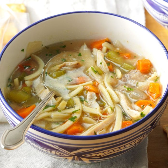 dishes of homemade noodles for the second