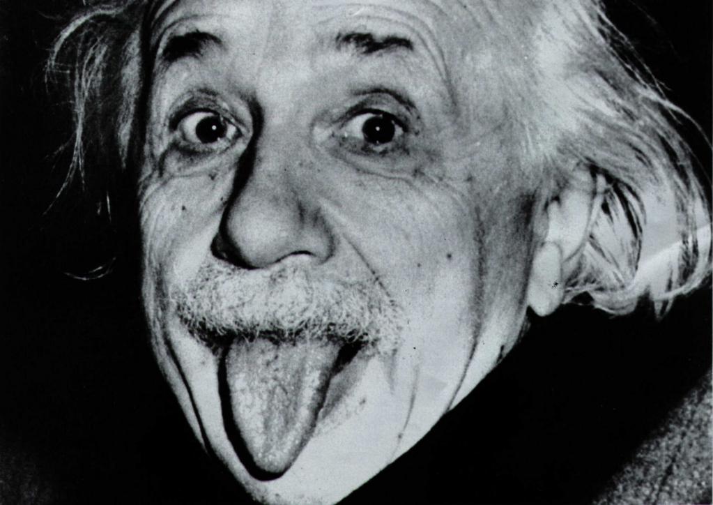 знаменитая "безумная" фотография Эйнштейна