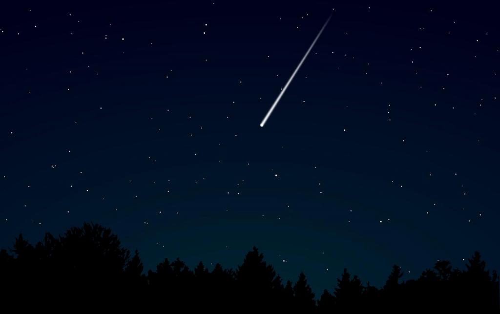 Shooting star in the night