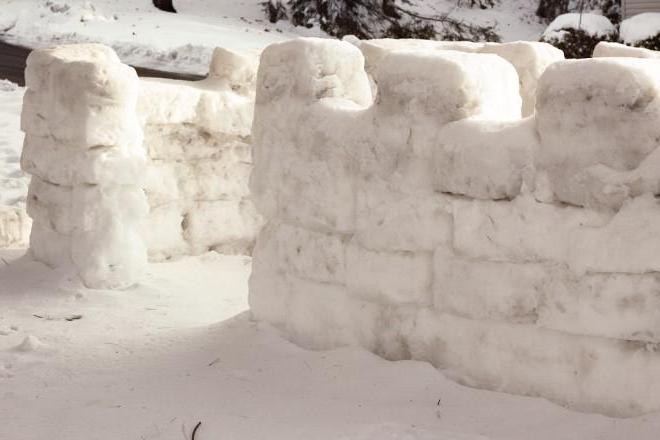 формы для крепости из снега