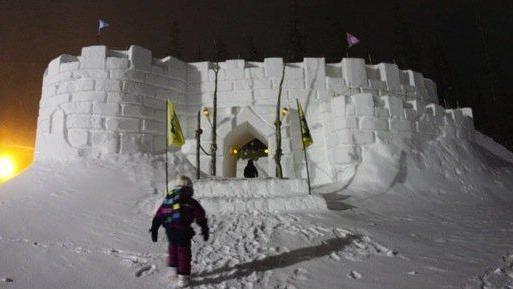 как сделать снежную крепость